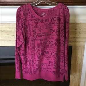 Darling fuchsia knit top - NWOT